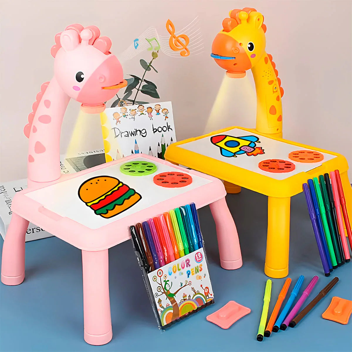 Proyector educativo de dibujo para niños Amarillo